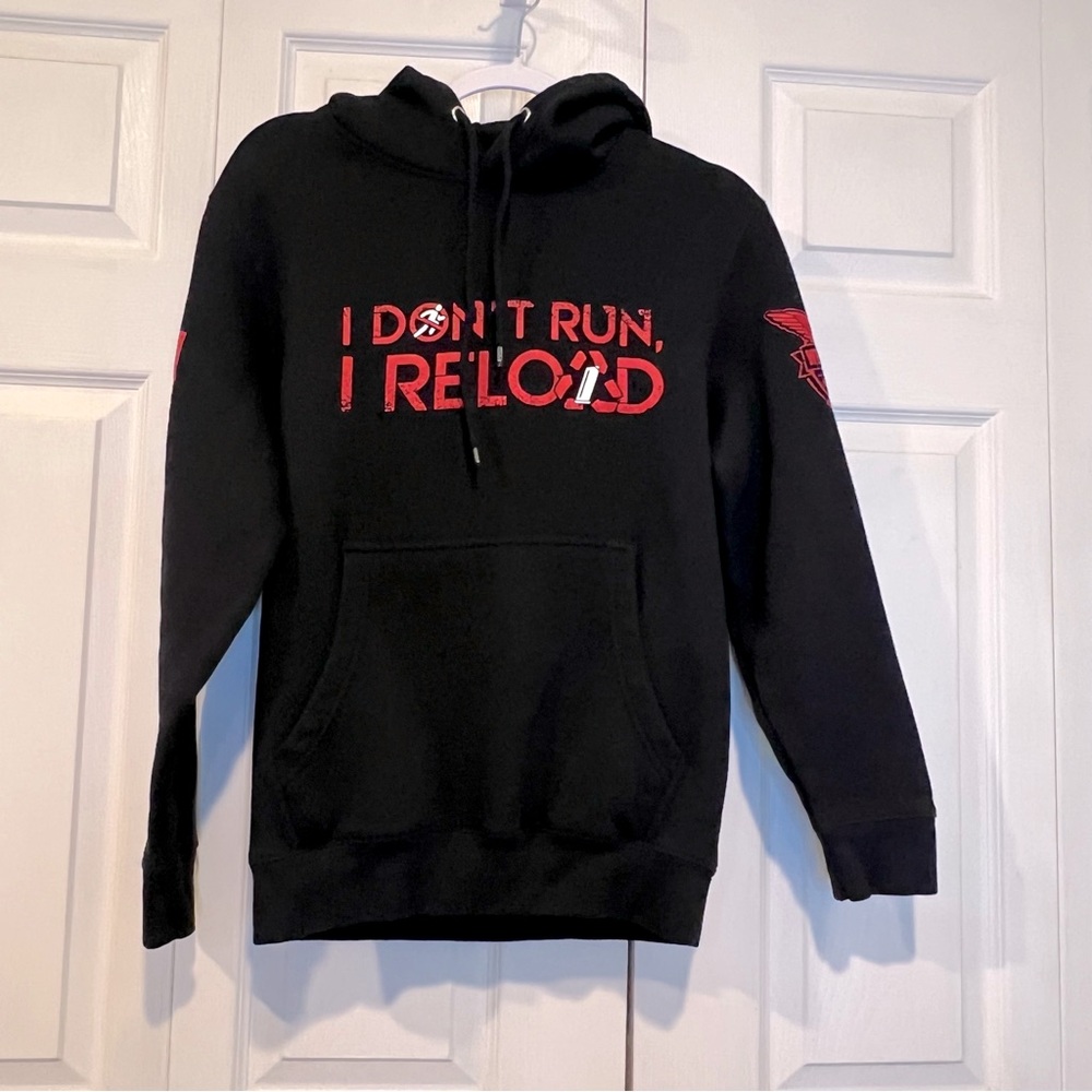 🩷 We the People Holsters Black Hoodie Sweatshirt I Don’t Run I Reload (01189)